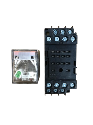 Rơ le 24V + đế  MY4N 